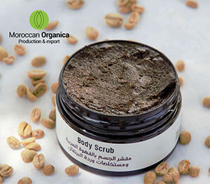 Moroccan body scrub with coffee